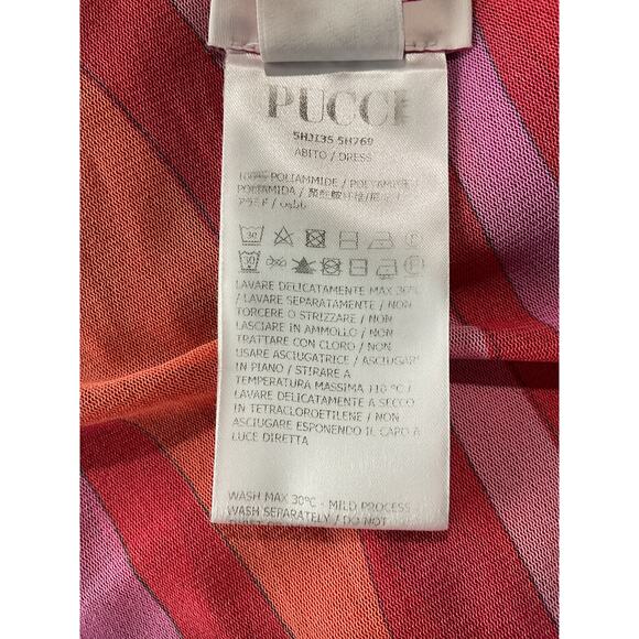 Pucci 'Marmo' Red Polyamide Semi-Sheer Maxi Dress Size 2 - Picture 5 of 5